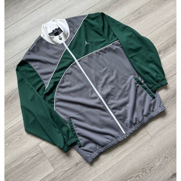 Vintage 90s Y2K Nike Center Jordan Athletic Full Zip Jacket Sweater Mens - sz XL - Picture 1 of 5